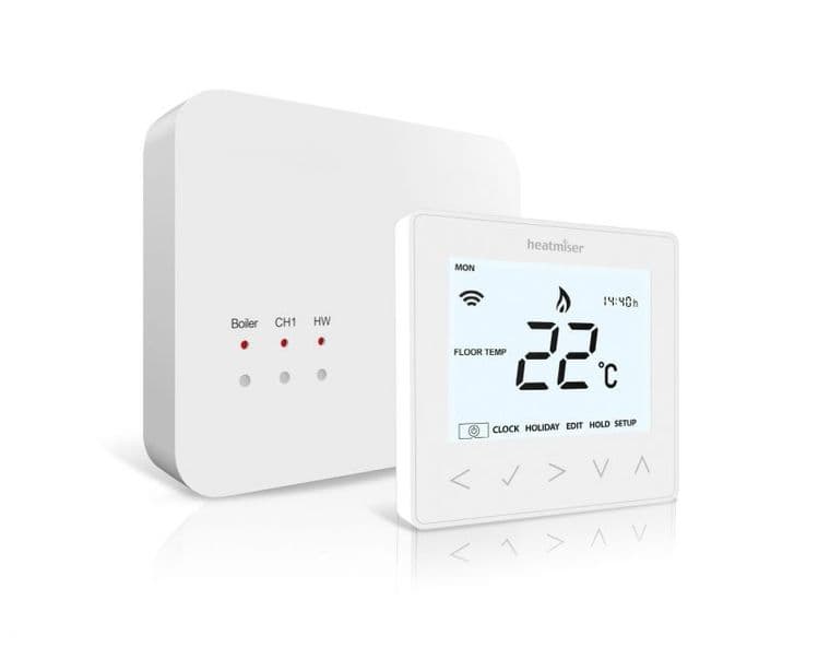 Heatmiser neoAir Smart Thermostat & RF Switch, Black